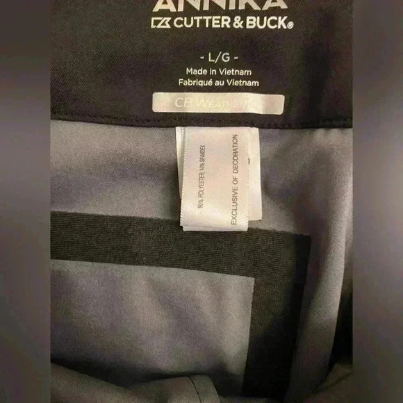 NWT Annika Cutter and Buck CB WeatherTech Black Pants Size Large - Picture 7 of 9
